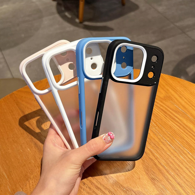 Premium Frosted Matte Armor Color Phone Case for iPhone 17 Air 16 15 14 13 12 11 Pro Max Matte Translucent Hard PC Cover