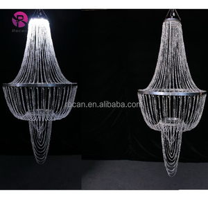 Lustre en cristal décoratif pour <span class=keywords><strong>salle</strong></span> de réception d'hôtel, perles acryliques, luminaire de <span class=keywords><strong>plafond</strong></span> pour décoration de <span class=keywords><strong>mariage</strong></span> de luxe - Product Image 2