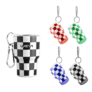 Wevi Sản phẩm mới 2 oz thép không gỉ đôi tường Tumbler thể thao du lịch Wine <span class=keywords><strong>cup</strong></span> với nắp và Keychain - Product Image 2