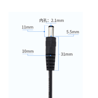 Kabel Daya DC 5.5*2.1mm Pabrik Cina, Kabel DC 5521 Male to Male Jack 5.5 2.1