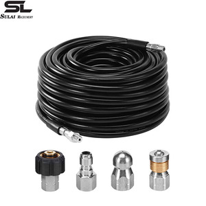 Kit de manguera para lavadora a presión Sl, diámetro interior de 6 mm, pulverizador ajustable para limpieza de automóviles y desatascado de desagües - Product Image 4