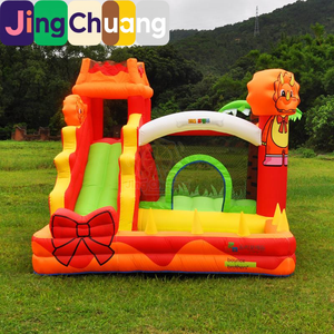 JingChuang Castillo Volcánico: Trampolín Infantil Pequeño, Muro de Escalada, Tobogán Interior, Cama Elástica, Castillo de Juegos Doméstico - Product Image 2