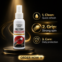 Flacon pulvérisateur nettoyant pour caoutchoucs de tennis de table – Liquide d'entretien pour clubs, entraînement, compétition et maintenance quotidienne des raquettes