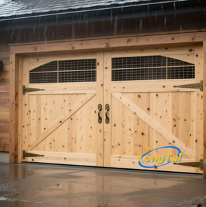 Porte de <span class=keywords><strong>garage</strong></span> en bois massif Longtai, taille personnalisée, isolation thermique, anti-humidité, pour un taux de satisfaction élevé aux États-Unis - Product Image 1