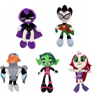 25cm Teening Titanes Go Robin giocattoli di peluche bestia Boy corvo Cyborg bambola imbottita Brinquedo per bambini regalo di natale di compleanno