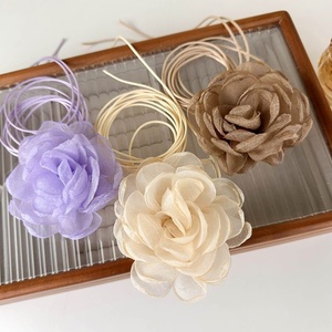 <span class=keywords><strong>Collier</strong></span> ras du cou floral long à nouer, accessoires de cou pour femme, bijoux de mariée pour femme - Product Image 3
