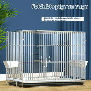 Jaula Grande Ecológica y Duradera para Cría de Palomas, con Partición Extraíble, Plegable, de Metal, para Nido y Emparejamiento, Gallinero - Product Image 3