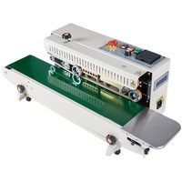 Machine de scellage électrique commerciale entièrement automatique à fonctionnement continu pour sacs en aluminium, film plastique, thé, gâteaux de lune, snacks ANSENCO