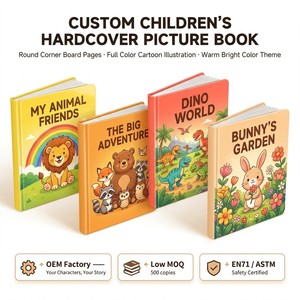 Stampa Personalizzata di Libri Cartonati per Bambini, OEM, Pagine Spesse con Angoli Rinforzati, Colori Vivaci, Libro Regalo per Neonati con Copertina Rigida, Fabbrica Cinese, Basso MOQ - Product Image 1