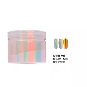 Poudre à <span class=keywords><strong>ongles</strong></span> chromée <span class=keywords><strong>effet</strong></span> miroir sirène arc-en-ciel Aurora en vrac, pigments à frotter pour <span class=keywords><strong>ongles</strong></span> - Product Image 6