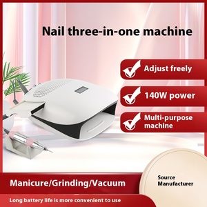 140W 3-in-1 Nail <b>Drill</b> Machine Dust Collector UV LED Lamp Multifunctional Manicure Beauty Equipment - Product Image 2