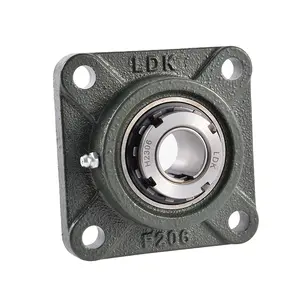 LDK UKF208 장착 볼 베어링 4 볼트 플랜지 베어링 장치 (어댑터 슬리브 잠금 장치 포함)