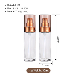Emballage de maquillage pour fond de teint de 30ml Bouteille de lotion en verre de luxe transparente - Product Image 3
