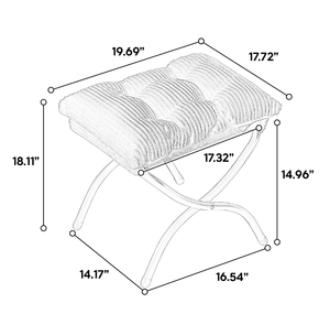 Lazy Chair Ottoman Modern Lounge Accent Chair Armrests Side Pocket Leisure Upholstered Reading Chair for Home Office Living Room - Product Image 4