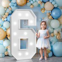 Décoration d'anniversaire en carton lumineux de 1 m (3,3 pi) avec le chiffre 18 pour fête de 18 ans, garçon/fille, utilisation intérieure, toile de fond d'anniversaire