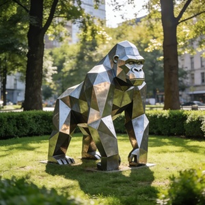 Venta Directa de Fábrica, Escultura de Oso Azul Grande de Acero Inoxidable 304 para Exteriores, Moderna, de Lujo, Resistente a la Intemperie, para Jardín - Product Image 5
