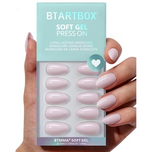BTArtbox – Nouveauté ! <span class=keywords><strong>Faux</strong></span> <span class=keywords><strong>ongles</strong></span> courts en amande faits main, <span class=keywords><strong>couleur</strong></span> unie, <span class=keywords><strong>gel</strong></span> doux, violet <span class=keywords><strong>pastel</strong></span>, à presser, en gros - Product Image 2