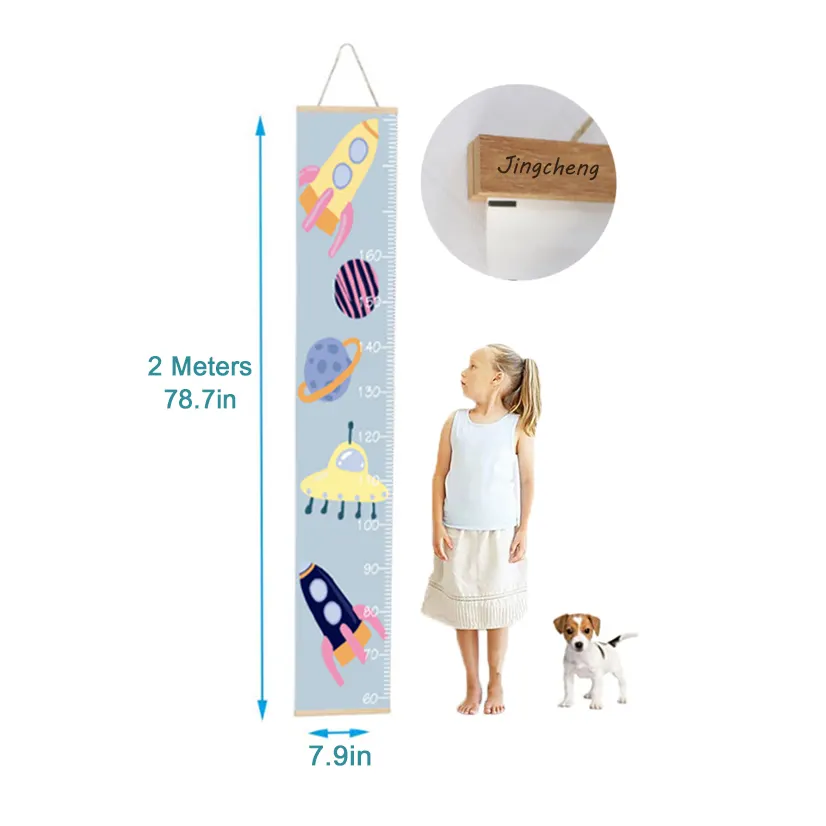 مخصص Diy ارتفاع قياس رقمي هدية ديكور غرفة الجدار مخطط نمو خشبي للأطفال