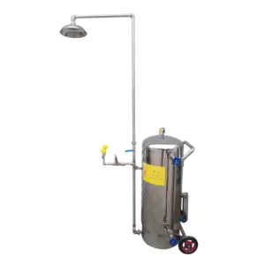 <span class=keywords><strong>Lave</strong></span>-yeux industriel portable en acier 8L combiné douche oculaire diphotérine et station de douche - Product Image 1