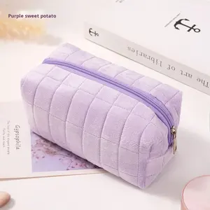 Nova Necessaire de Maquiagem Aberta em Pelúcia - Bolsa de Armazenamento para Cuidados com a Pele em Viagem, Super Leve, Dobrável e de Grande Capacidade para Mulheres - Product Image 6