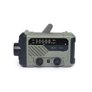 วิทยุพกพา NOAA 2000mAh พร้อมระบบวิทยุพยากรณ์อากาศ AM/<span class=keywords><strong>FM</strong></span>  ไฟฉายพลังงานแสงอาทิตย์ วิทยุฉุกเฉิน ไฟฉายมือหมุน โคมไฟตั้งโต๊ะ ไฟฉายพลังงานแสงอาทิตย์ ไฟฉาย SOS - Product Image 2