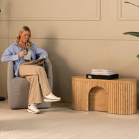 Banc de rangement multifonctionnel télescopique en bois massif de style nordique - Table à manger escamotable pour petits espaces domestiques