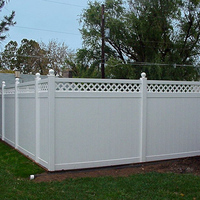Panneau de clôture en vinyle de confidentialité en treillis enduit de PVC blanc 6x8 de haute qualité pour la décoration de clôture de ferme à la maison