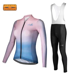 עיצוב אופניים ג 'רזי חולצת נשים מחזור ללבוש בגדים שרוול ארוך pro חולצת ropa ciclismo אופניים מותאם אישית bs
