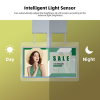 Pantalla Digital de Doble Cara con Panel de Vidrio de 43 Pulgadas para Interiores, Señalización Digital Delgada, Pantalla LCD Inteligente Portátil para Publicidad, Sistema Operativo Android