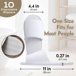 Chaussons jetables de luxe pour hôtel, personnalisables avec logo OEM, en polaire corail, semelle EVA souple, recyclables et lavables - Product Image 2