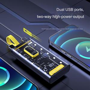 HDL พาวเวอร์แบงค์ความจุสูง 10000mAh สายในตัว ชาร์จเร็ว PD 22.5W ไฟฉายโปร่งใส สายคล้องคอ จอแสดงผล LED - Product Image 3