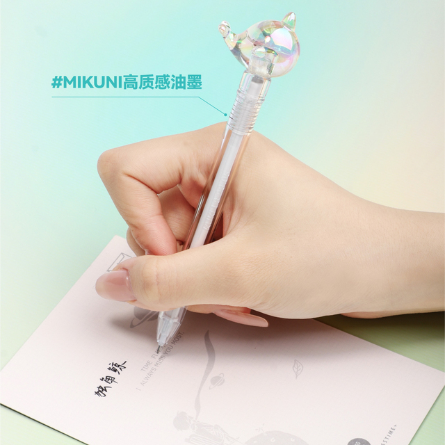 New Design Narwhal Crystal Gel Pen 0.5mm Cute Bear Gel Pens for School with Custom Logo