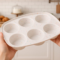 Moule à gâteau en silicone 6 cavités, plaque de cuisson antiadhésive et non toxique, ensemble de moules à mousse résistants à la chaleur, outils de dessert durables