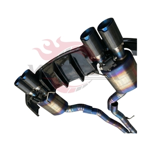 Kit d'échappement et diffuseur arrière Vortex Blue Burnt Titanium Valvetronic pour BMW 650i F06 F12 F13 4.4T V8 Racing Quad Carbon Tips - Product Image 4