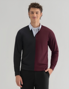 เสื้อรักบี้แขนยาวผู้ชาย ปกติดกระดุม แขนยาว ทอเนื้อผ้าอย่างดี สวมใส่สบายๆ สำหรับฤดูใบไม้ร่วง - Product Image 1