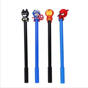 Copllent plastic cute ballpoint pen with plastic topper cute pen cartoon characters