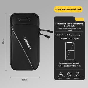 Sac de bras de sport multifonctionnel unisexe personnalisé, étanche, housse de téléphone portable, doublure en PU, sac de poignet tendance, rangement - Product Image 2