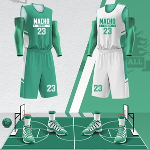 Ensemble de maillots de basket-ball personnalisés pour adultes, séchage rapide, grandes tailles, tenue d'équipe, dernier design, impression par transfert thermique, respirant, couleur personnalisée - Product Image 1