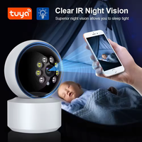 OEM ODM Tuya 3MP 360 °   Caméra IP WiFi avec vision nocturne couleur, alerte de mouvement, audio bidirectionnel, stockage sur le cloud TF pour la sécurité