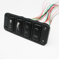 Interrupteur de remplacement de voiture automatique 12 volts LED ON-OFF Panneau de commutateur à bouton-poussoir