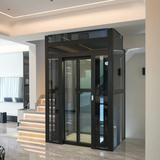 Customizable Design 5Floor Home Glass Cabin Elevator Floor Position Indicator Custom Home Sightseeing Elevator