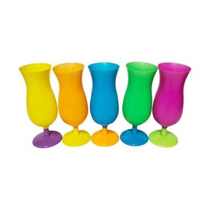 แก้วน้ำพลาสติกทรงฟลุต สีสันใหม่ล่าสุด ขนาด 16 ออนซ์ คุณภาพสูง ขายดี - Product Image 1