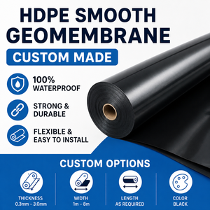 Géomembrane HDPE lisse haute densité pour petit bassin d'eau agricole individuel, simple à installer - Product Image 4