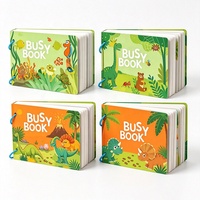 Livre d'activités Montessori en carton pour la maternelle, livre d'activités silencieuses pour tout-petits, livre d'autocollants réutilisables pour l'école à domicile