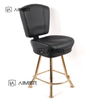Chaise de machine à sous au design moderne, chaise de jeu stable, cuir véritable, réglage de la rotation, chaises de casino dorées