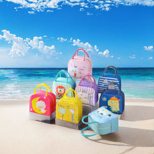 Venta al por mayor niños animales encantadores dibujos animados portátil Snack bebida nevera bolsa aislada bolsa de almuerzo para la escuela niños Bento caja de almacenamiento - Product Image 3
