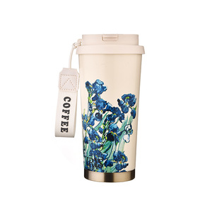 Lily Of The Valley <b>Coffee</b> Cup 316 Stainless Steel Insulated Portable Outdoor Water <b>Bottle</b> With Strap Travel Gift - Product Image 5