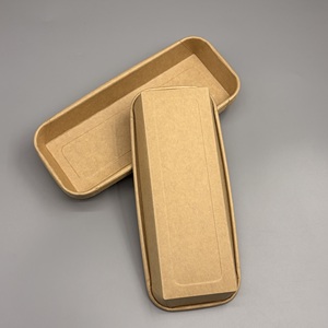 Bandeja de papel kraft biodegradable ecológica, plato rectangular desechable para comida, para restaurantes, catering, comidas frías y calientes, ecológico B - Product Image 4