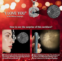 Novirassine Vente en gros Coffret à bijoux avec roses LED rouges éternelles, collier « Je t'aime » avec roses préservées, coffret cadeau de Noël pour maman