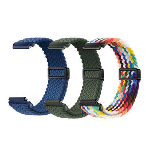 <b>Braided</b> Nylon Watch Straps with Adjustable Buckle for Samsung Huawei Woven Sport Loop for Men and Women 22mm Watch Band - Product Image 2